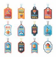 Valentine's Day tag banner flat design background set eps10 N66
