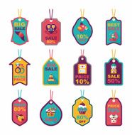 Valentine's Day tag banner flat design background set eps10 N71