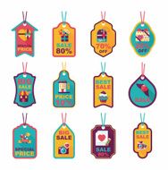 Valentine's Day tag banner flat design background set eps10 N78