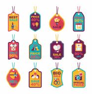 Valentine's Day tag banner flat design background set eps10 N80