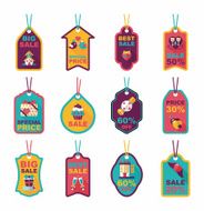Valentine's Day tag banner flat design background set eps10 N82