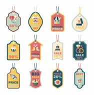 Valentine's Day tag banner flat design background set eps10 N91