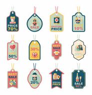 Valentine's Day tag banner flat design background set eps10 N93
