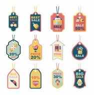 Valentine's Day tag banner flat design background set eps10 N94