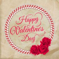 Valentine's day lacy paper heart card EPS 10