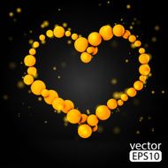Valentine's day card with sphere heart