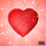 Valentine&#039;s day card with red heart