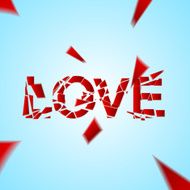 Crashed love word broken