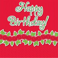 Happy Birthday rose banner card in vector format