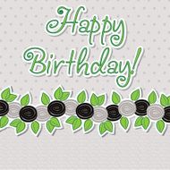 Happy Birthday rose banner card in vector format N2