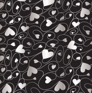 Swirly hand drawn heart pattern in vector format