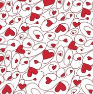 Swirly hand drawn heart pattern in vector format N2