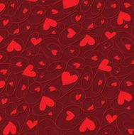 Swirly hand drawn heart pattern in vector format N3