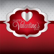 Label Valentine&#039;s Day heart card invitation in vector format N2