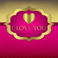 Label Valentine&#039;s Day heart card invitation in vector format N6