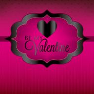 Label Valentine&#039;s Day heart card invitation in vector format N8