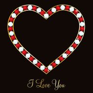 Gem encrusted heart card in vector format