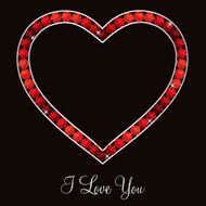 Gem encrusted heart card in vector format N2