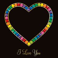 Gem encrusted heart card in vector format N3