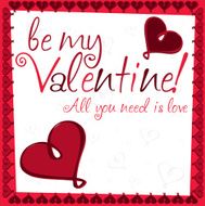 Heart Valentine&#039;s day card in vector format