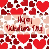 Be My Valentine red heart scatter card in vector format N2