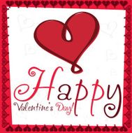 Heart Valentine&#039;s day card in vector format N3