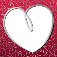 Bright hand drawn heart card in vector format N2