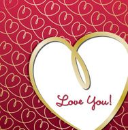 Bright hand drawn heart card in vector format N4