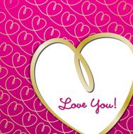 Bright hand drawn heart card in vector format N5