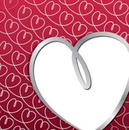 Bright hand drawn heart card in vector format N6