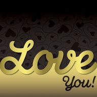 &quot;Love You!&quot; textured heart card in vector format!