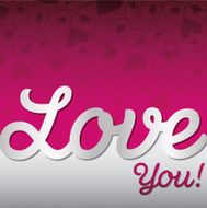 &quot;Love You!&quot; textured heart card in vector format! N3
