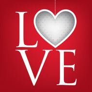 &quot;Love&quot; heart Valentine&#039;s Day card in vector format