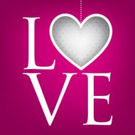 &quot;Love&quot; heart Valentine&#039;s Day card in vector format N2
