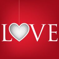&quot;Love&quot; heart Valentine&#039;s Day card in vector format N3