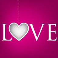 &quot;Love&quot; heart Valentine&#039;s Day card in vector format N5