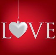 &quot;Love&quot; heart Valentine&#039;s Day card in vector format N7
