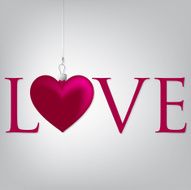 &quot;Love&quot; heart Valentine&#039;s Day card in vector format N8