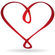 Infinity heart card in vector format