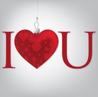 &quot;Love&quot; heart Valentine&#039;s Day card in vector format N9