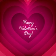 Tunnel heart card in vector format N4