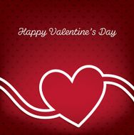Happy Valentine&#039;s Day swirl card in vector format N3