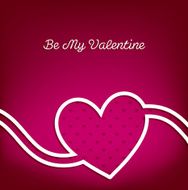 Happy Valentine&#039;s Day swirl card in vector format N7