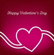 Happy Valentine&#039;s Day swirl card in vector format N8