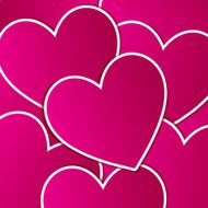 Love heart sticker background card in vector format N2