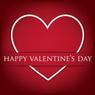 Sticker heart Valentine&#039;s Day card in vector format