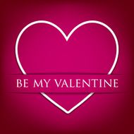 Sticker heart Valentine&#039;s Day card in vector format N3