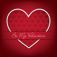 Sticker heart Valentine&#039;s Day card in vector format N8