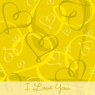 Hand Drawn heart textured card background in vector format