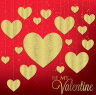 Hanging heart filigree charms in vector format N2